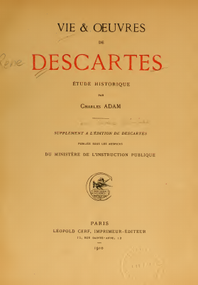Couverture de Descartes - Oeuvres complètes (AT) XII